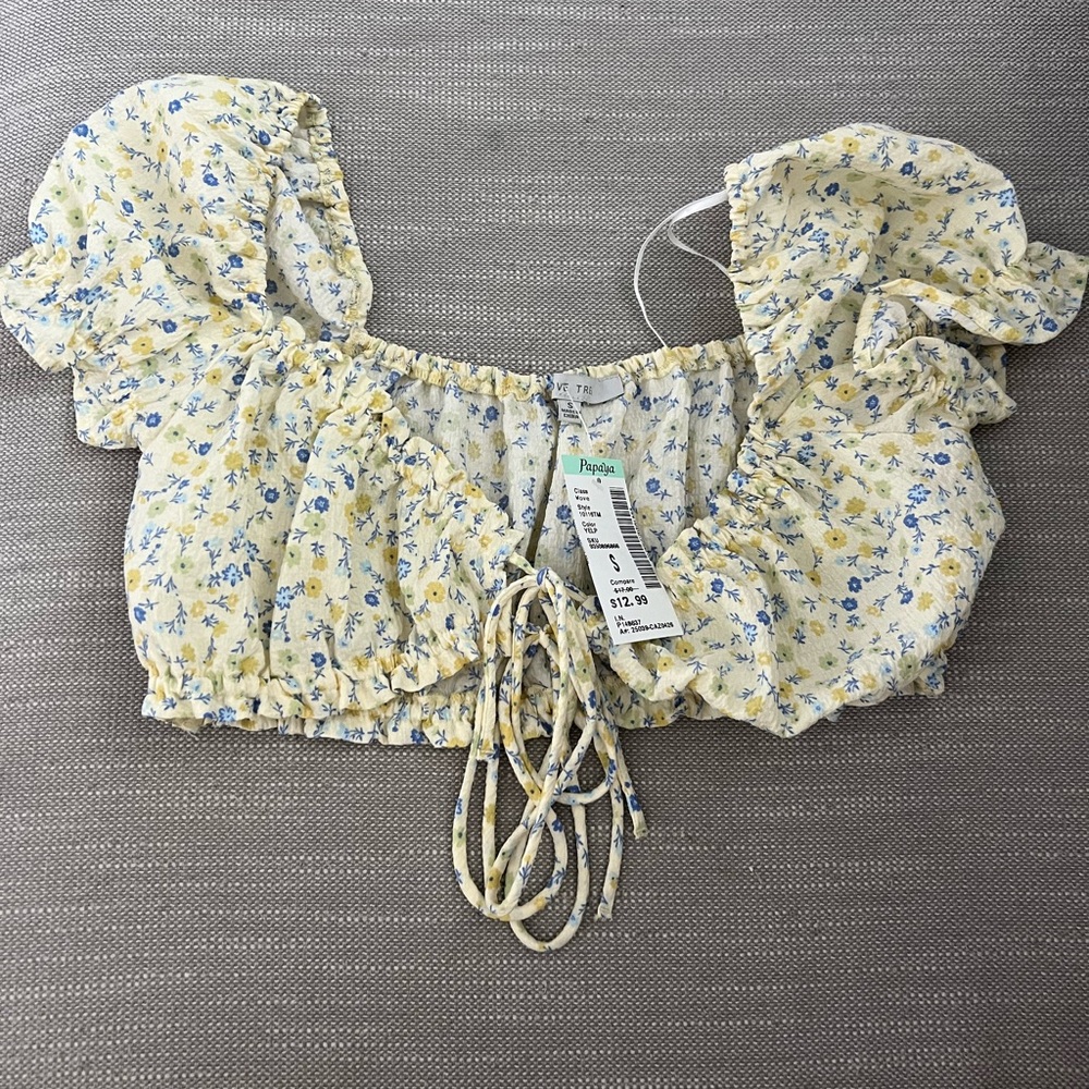floral crop blouse